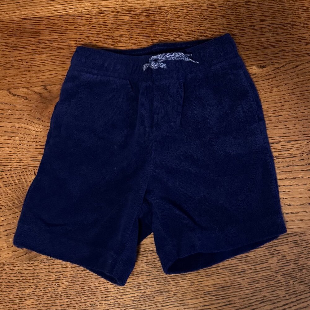 Janie and Jack- Navy Terry Pull-On Short- 12-18m